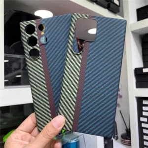 Genuine Carbon Fiber Case for Samsung Galaxy S23 Ultra Matte Armor Back Cover - Photo 1 sur 28