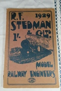 1929 1st ed - R.F. STEDMAN & CO Catalogue A, Model Train Railways, Fittings + GD - Picture 1 of 12