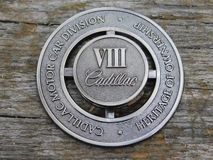 Cadillac Heritage of Ownership VIII Grille Emblem Badge New - Picture 1 of 2