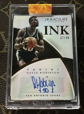 2014-15 Panini Immaculate Collection INK David Robinson #14 37/49 The Admiral