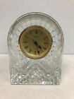 VINTAGE SIGNED WATERFORD CRYSTAL LARGE 6 1/2" ARCH MANTLE CLOCK