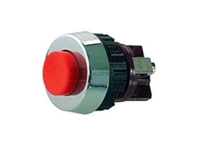 INTERRUTTORE A PULSANTE PANNELLO NA NORMALMENTE APERTO ROSSO CON GHIERA ON OFF