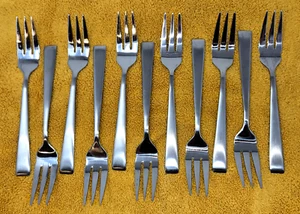 11 Hampton Argentiere CATALINA Posate Inox Dessert-Insalata Forchetta 3 Punte 7" - Foto 1 di 7