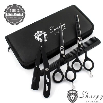 New Sharpy Hairdressing Barber Salon Cutting shears Thinning Scissors Set 5.5" - Image 1 of 4