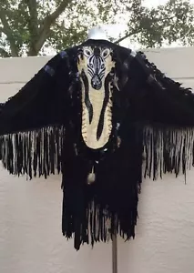 80er AVANTGARDE FRANGES PERLENRODEO SOUTHWESTERN BÖHEMIAN JODY LINDSEY LEDER - Bild 1 von 11