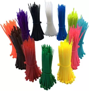 1200 Pieces Colored Zip Ties Cable Colorful Multi-Purpose Assorted Self-Locking - Picture 1 of 8