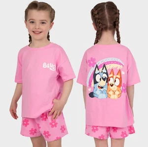 Bluey T-Shirt und Shorts Set | Mädchen Outfit Set | Bluey Kleidung Set für Mädchen - Bild 1 von 10