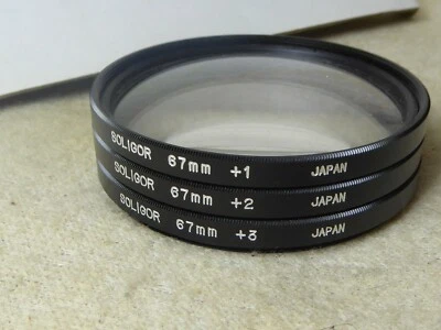 Macro Filter Set 67mm quality soligor Japan +1 +2 +3 macro set  - Image 1 of 2