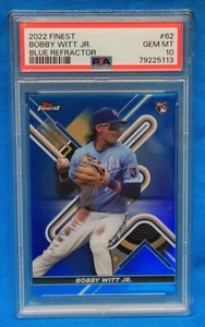 2022 FINEST # 62 Bobby Witt JR RC # 074/150 PSA 10 # 79225113 BLUE REFRACTOR!! - Bild 1 von 3