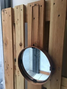 MIRROR 50s GLASS ITALIAN DESIGN GLASS COPPER - Picture 1 of 9