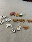 Mixed Lot Of Miniature Animals Dollhouse Mini Scenes 13 Figures