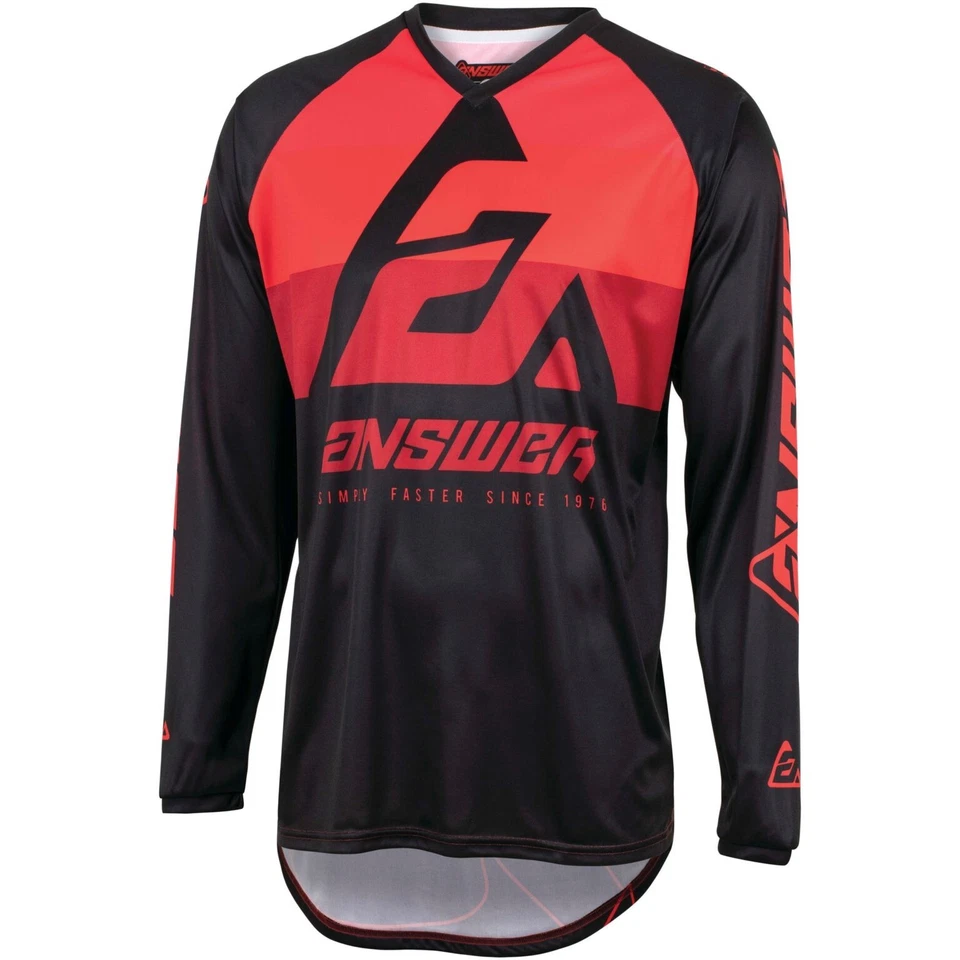 Answer Racing A23 Syncron CC Motorcycle Jersey Red/Black MX Off-road ATV X-large - Image 1 of 1