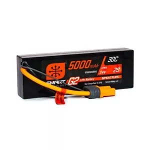 Spectrum Lipo Battery 5000mAh 2S 7.4V Smart G2 30C Hard Case IC5 - Picture 1 of 4
