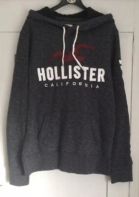 Hollister Grey/White/Maroon Oversized Long Sleeve Hoodie Size XS 8,10,12 - Image 1 of 4