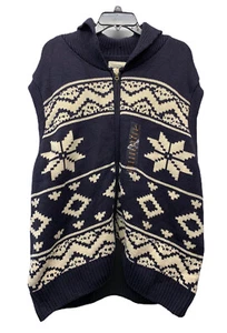 Chaleco Suéter Field and Stream Premium Azul Oscuro/Blanco Talla XL Cremallera Completa It/406 - Imagen 1 de 7