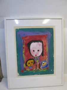 "Impresión artística abstracta al óleo sobre papel talla 18"" x 22"" - ¿Veterl G? 1997 - Imagen 1 de 5