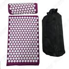Purple Body Massager Cushion Mat Relieve Acupressure Yoga Pad Set With Pillow