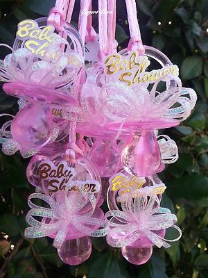 Chupete Collares Baby Shower Juegos Favores Premios Rosa, Azul, Niño, Niña Foto 1 de 4
