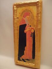 Saint Anthony The Great Christian Roman Catholic Icon Gold Art One of A Kind