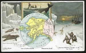 1889 Victorian Trade Card "ARBUCKLE BROS. COFFEE" (Whales & Seals) - Picture 1 of 2