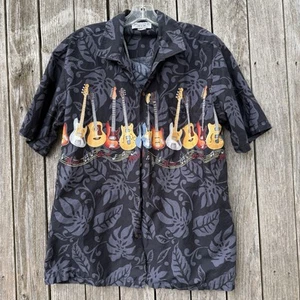 Camisa Grande Pacific Legend Guitars Rock Band Tropical Hawaiana Botón Garaje - Imagen 1 de 6