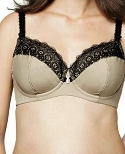 Cake Lingerie Maternity Nursing Honeycomb Macaroon Flexi-wire Bra 38D Gold Black - Picture 1 of 6