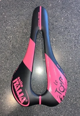 Велосипедное седло Selle Italia SLR Le Tour De France ограниченный выпуск розовое легкое - Изображение 1 из 3