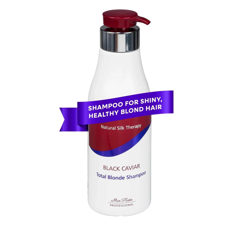Champú para cabello rubio caviar negro Mon Platin 17 oz - hidratante y cuidado del color Foto 1 de 4