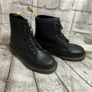 Dr. Doc Martens Vegan Schnürstiefel Combat Boots Schwarz 14045 AirWair Damen 8 Herren 7 - Bild 1 von 9