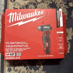 Milwaukee 2435CU-21S Cable Stripper Kit with 17 Cu THHN/ XHHW Bushings - Picture 1 of 1