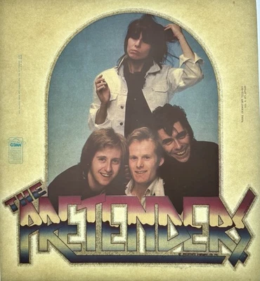 Original Vintage 1981 The Pretenders Iron On Transfer New Wave  - Image 1 of 2