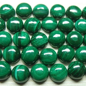 Natural Malachite Round Cabochon 5mm to 20mm Loose Gemstone - Picture 1 of 2