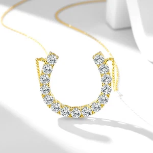 1ct Pendant Necklace Yellow Gold VVS1 D Lab-Created Engagement Diamond Test Pass - Picture 1 of 5