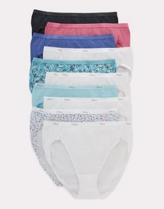Hanes Hi-Cut Panties Panty 10 Pack Womens Underwear Assorted Colors Value Cotton - Picture 1 of 6