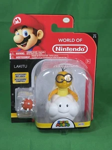 Jakks Pacific World of Nintendo Lakitu + Spiny Accessory 4” Action Figure - Picture 1 of 6