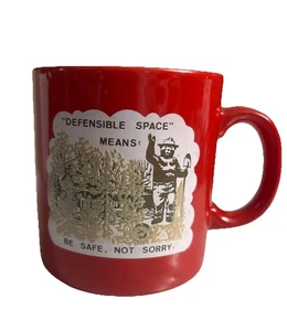 Smokey The Bear Vintage Mug “Defensible Space” Means Be Safe, Not Sorry - Picture 1 of 5