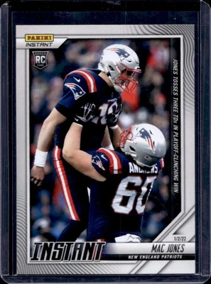 2021 Panini Instant NFL Mac Jones RC Rookie #160 Patriots - Image 1 of 2