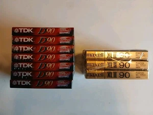 10 Blank Cassettes 7 TDK D90 and 3 Maxwell D90 - Picture 1 of 3