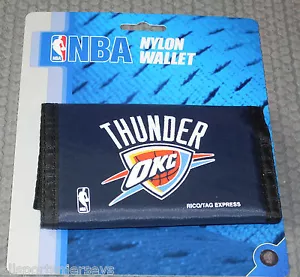 NBA Oklahoma City Thunder Printed Tri-Fold Nylon Wallet by Rico Industries - Picture 1 of 1