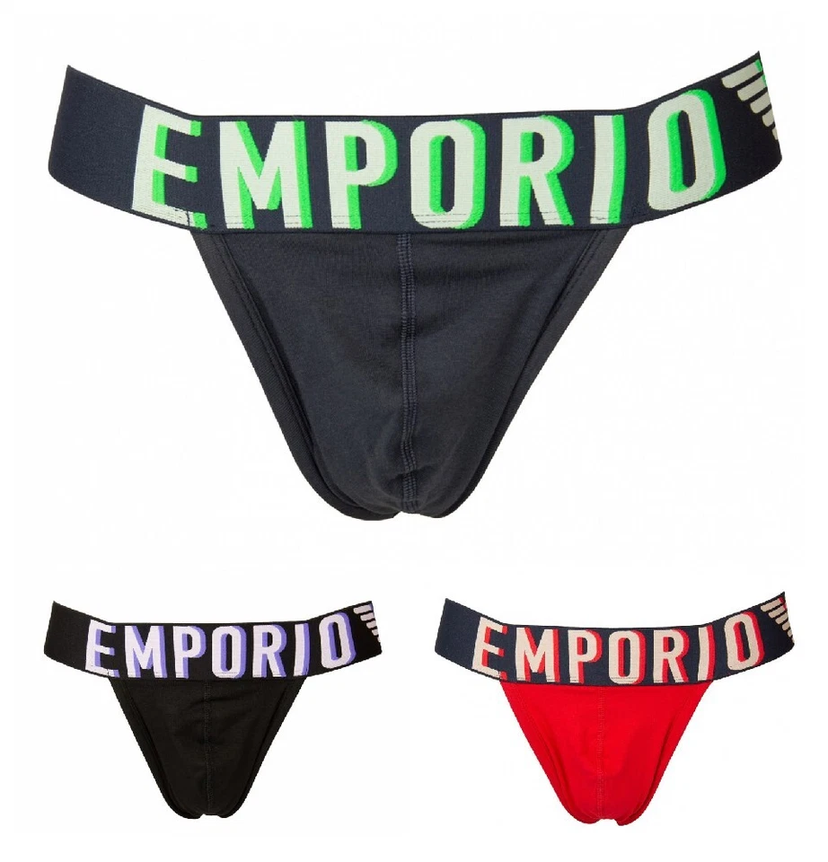 Jockstrap EMPORIO ARMANI sospensorio slip uomo elastico a vista cotone elasticiz - Immagine 1 di 1