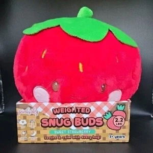 Neu im Karton gewichtete kuschelige Knospen von Pink Sky Plüsch ~ Erdbeere 2,2 Pfund - Bild 1 von 6
