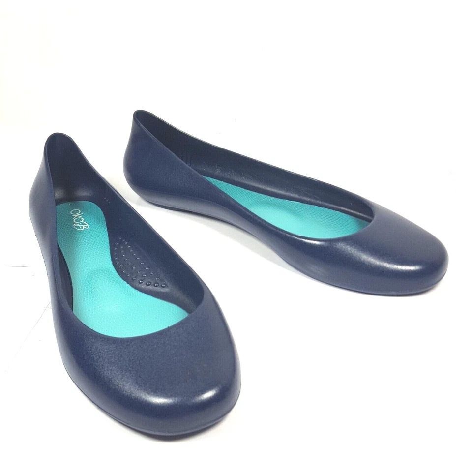 Oka B Womens Ballet Flats Blue Waterproof Comfort Casual Arch Support  - Image 1 of 4