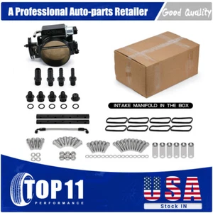 102MM ALUMINUM LOW PROFILE LS1 LS2 LS6 INTAKE MANIFOLD 5.3 6.0 5.7 THROTTLE BODY - Picture 1 of 8