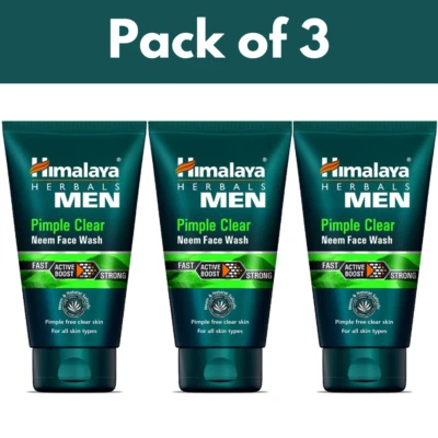 Himalaya Men Pimple Clear Neem Face Wash, Fast Active Boost Strong 50ml - Image 1 of 4