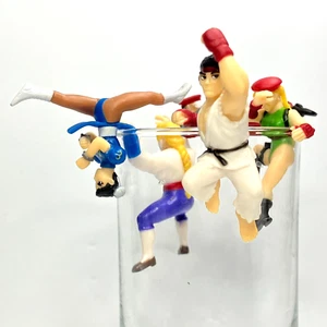 Street Fighter V Edge-Hanging Figures Complete Set of 5 Ryu Chun-Li w/o Case - Picture 1 of 23