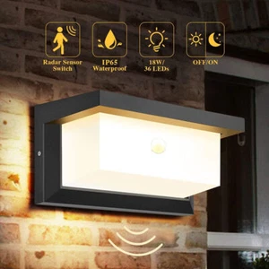 Aussenlampe 18W mit bewegungsmelder,Außenleuchte Wandleuchte, LED Wandlampe IP65 - Bild 1 von 12