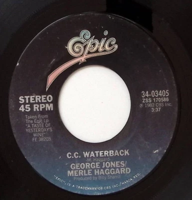 GEORGE JONES & MERLE HAGGARD AFTER I SING ALL MY SONGS/C.C.... VINYL 45 58-102 - Image 1 of 3