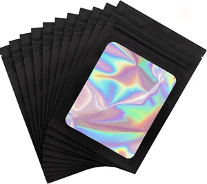 Resealable Mylar Bags | 100 Pcs 5 X 7 Inch | Smell Proof Ziplock Bag Seal - Picture 1 of 7