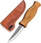 Wood Carving Knife Whittling Tool Woodworking  Carbon Steel Blade Leather Sheath