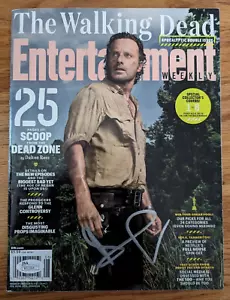 WALKING DEAD ANDREW LINLINCOLN ENTERTAINMENT SEMANAL FIRMADO JSA - Imagen 1 de 4